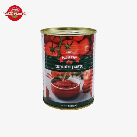 400g pasta de tomate enlatada fácil de abrir a tampa duplo concentrado China fábrica de produção preço da fábrica