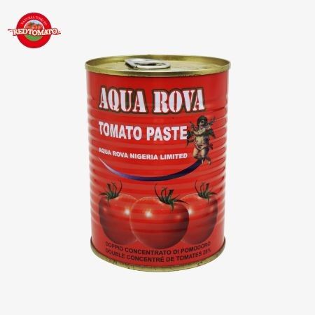 425g Pasta de tomate enlatada em lata com conveniente tampa fácil e aberta 30%-100% de pureza