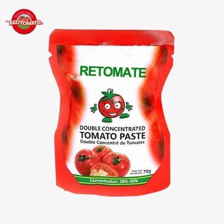 Fábrica chinesa de alta qualidade pasta de tomate conveniente em saquete 50g duplo concentrado