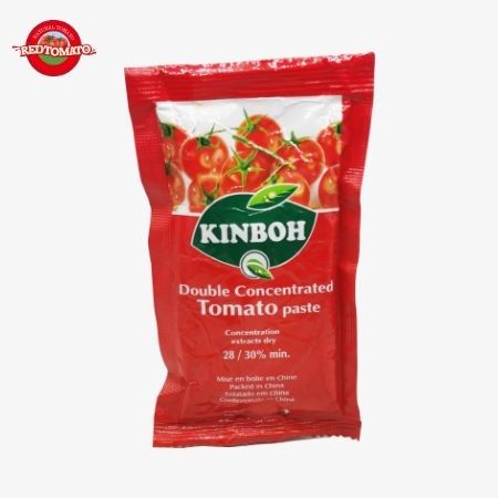 Pasta de tomate de saqueta plana vermelha 80g para uso e armazenamento sem esforço