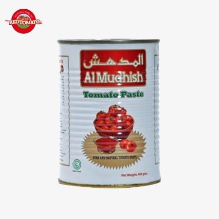 400g pasta de tomate enlatada 30%-100% de pureza com tampa aberta e dura perfeita para armazenamento