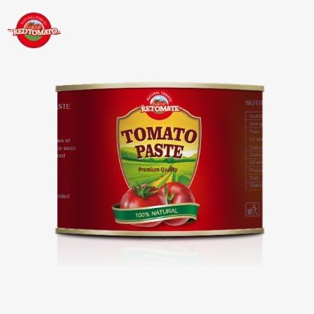Convenientemente embalado 70g lata de pasta de tomate doce e azedo com design de tampa dura e fácil de usar