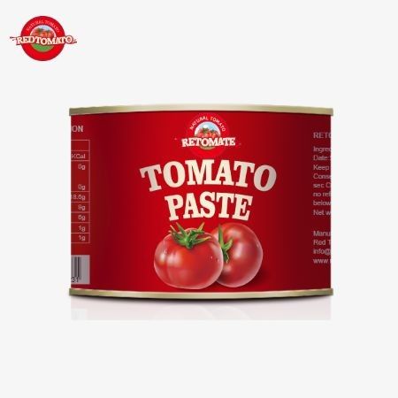Fácil e conveniente lata de 70 gramas de pasta de tomate doce e picante