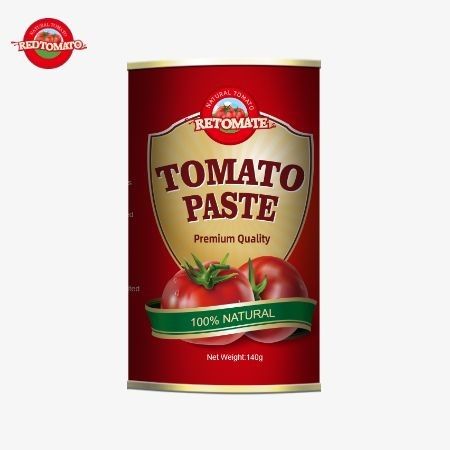 Novo e melhorado de qualidade premium conveniente e fácil de abrir tampa 140g lata de pasta de tomate gourmet