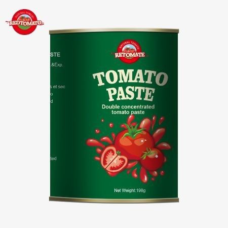 Os 198 gramas de pasta de tomate em lata cumprem com os padrões ISO HACCP e BRC, bem como com os padrões de produção da FDA.