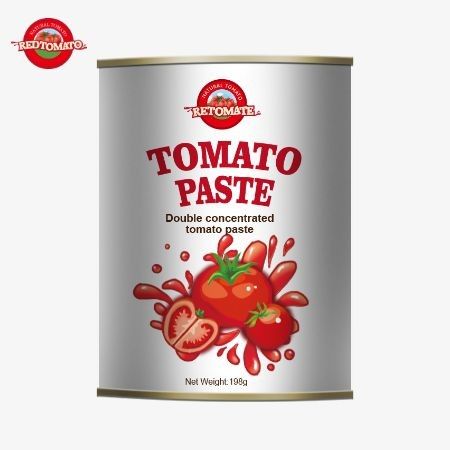 198 gramas Atende às normas ISO HACCP e BRC bem como as normas de produção da FDA A pasta de tomate enlatada