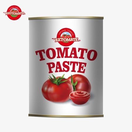 A pasta de tomate enlatada de 198g adere aos padrões ISO HACCP e BRC, bem como aos padrões de produção da FDA.