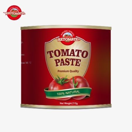 OEM 210g pasta de tomate enlatada para preço de fábrica Adere ao ISO HACCP e normas alimentares reconhecidas pela FDA