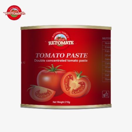 210g de pasta de tomate em lata adere aos padrões de produção estabelecidos pela ISO HACCP BRC e FDA