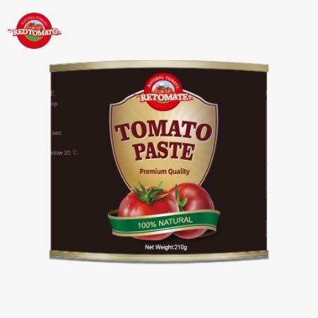 210g de pasta de tomate enlatada que fornecemos cumpre a segurança alimentar FDA reconhecido mundialmente ISO HACCP e BRC