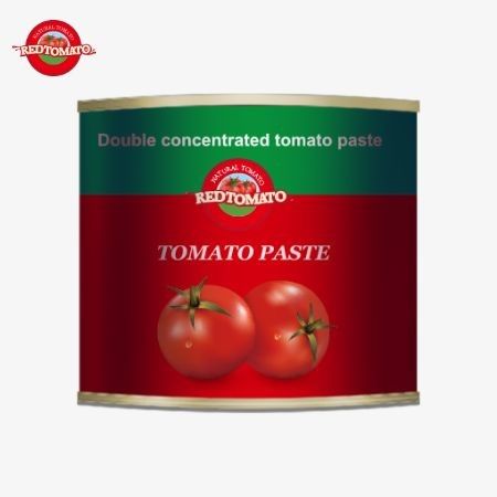 210g de pasta de tomate enlatada atende às normas de segurança alimentar reconhecidas mundialmente, incluindo FDA ISO HACCP e BRC