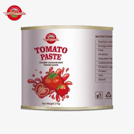 210g de pasta de tomate enlatada cumpre as normas de produção da ISO HACCP BRC FDA