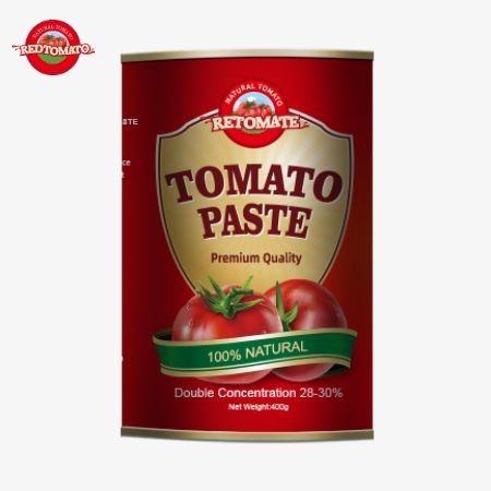 400g de lata de pasta de tomate cumpre com as normas de produção da ISO HACCP BRC e FDA