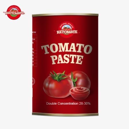 OEM da China Fábrica 400g pasta de tomate enlatada produzida para ISO HACCP e FDA padrões