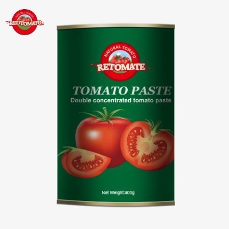 400g de pasta de tomate adere aos padrões de produção estabelecidos pela ISO HACCP BRC e FDA Guidelines