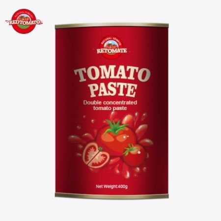 400g de pasta de tomate enlatada adere a normas de produção rigorosas certificadas pelas diretrizes ISO