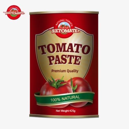 A fabricação de latas de pasta de tomate de 425 g está em conformidade com as normas internacionais estabelecidas pela ISO HACCP BRC e FDA