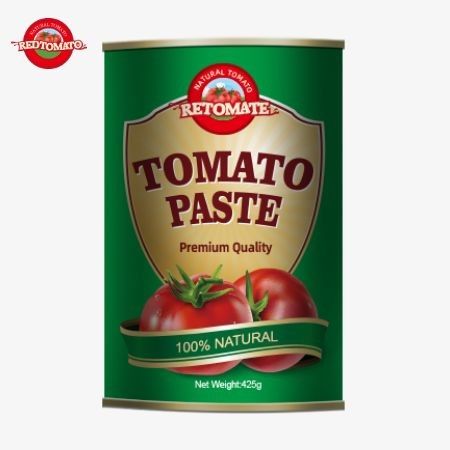 425g de latas de pasta de tomate cumprem com os padrões globais estabelecidos pela ISO HACCP BRC e regulamentações da FDA