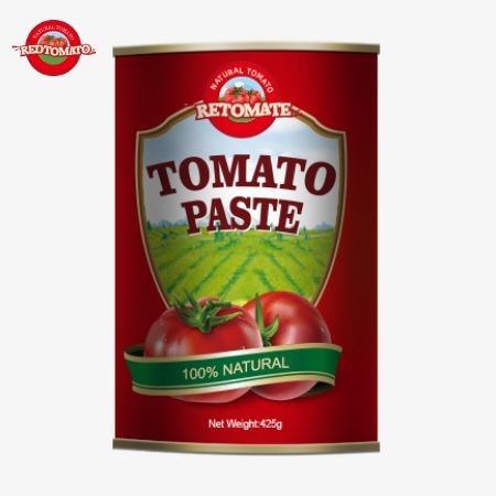 A pasta de tomate enlatada de 425 g cumpre as normas globais estabelecidas pela ISO HACCP BRC e pela FDA