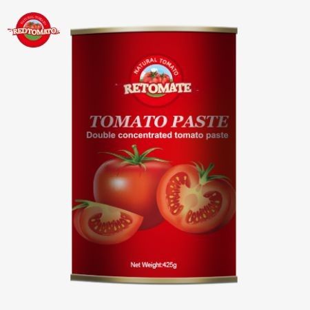 Fábrica Exportação 425g Pasta de Tomate em lata Adere A Padrões Globais Estabelecidos ISO HACCP E FDA