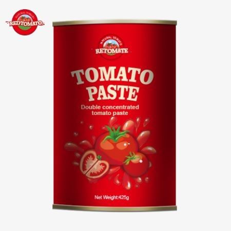 A pasta de tomate em lata de 425g Os padrões globais estabelecidos pela ISO HACCP BRC e FDA regulamentos