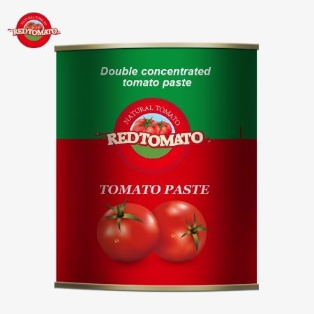 800g de pasta de tomate em lata está em conformidade com os padrões mundiais estabelecidos pela ISO HACCP BRC e FDA regulamentos