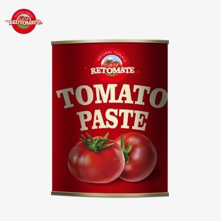 850g pasta de tomate enlatada de qualidade superior 28/30% concentração de Brix meticulosamente fabricada na China