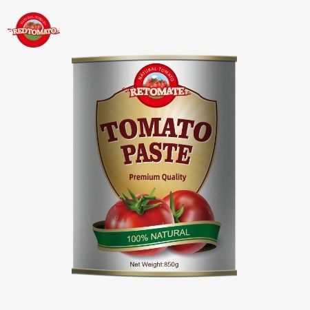 Dupla pasta de tomate concentrada da China livre de aditivos, delicioso convenientemente embalado em latas de 850g