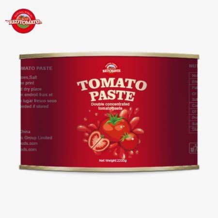 Fábrica de Tomates 28-30% Brix Pasta de Tomate em lata 2200g Pasta de Tomate de lata Alta qualidade fresca