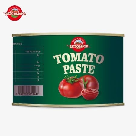 Premium Halal cozinha muçulmana africana 2200g de produtos de tomate enlatados de alta qualidade com 28-30% de pasta de tomate concentrada