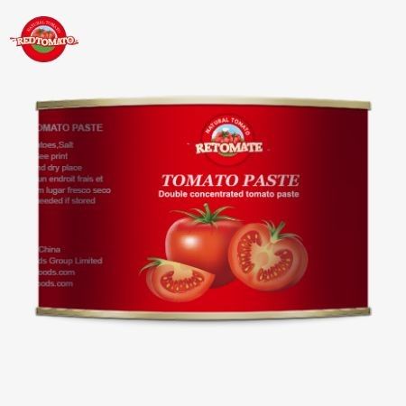 Produto de tomate em lata Premium 2200g Certificado como Halal para cozinha muçulmana africana Pasta de tomate concentrada