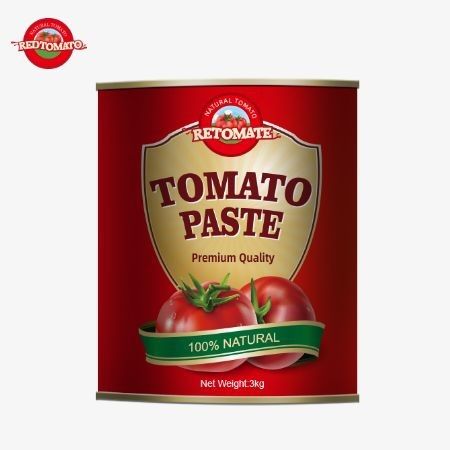 Produzimos e vendemos pasta de tomate enlatada de 3 kg de alta qualidade, que atende às normas de produção ISO HACCP BRC e FDA