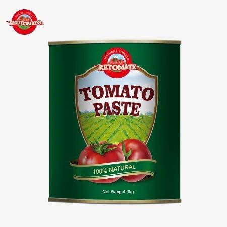 3 kg de pasta de tomate enlatada conforme com as normas de produção ISO HACCP BRC e FDA