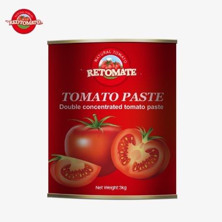 3 kg de pasta de tomate enlatada atende às normas de produção ISO HACCP BRC e FDA