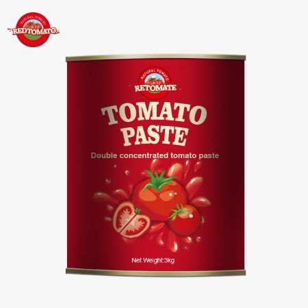 A nossa pasta de tomate em lata de 3 kg atende aos padrões de produção estabelecidos pela ISO HACCP BRC e FDA