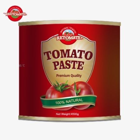 4500g de pasta de tomate enlatada cumpre com as normas ISO HACCP e BRC, além das normas de produção da FDA