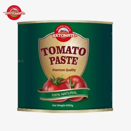 4500g de pasta de tomate enlatada cumpre com as normas ISO HACCP e BRC, além de atender à norma de produção da FDA