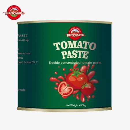 2024 Nova Chegada 4,5 kg Fácil abertura asséptica Pasta orgânica de tomate 28-30% Brix Dupla concentração