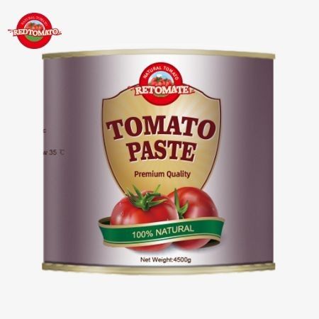 Novo para 2024: 4,5 kg de pasta de tomate orgânica asséptica fácil de abrir, 28-30% de concentração dupla de Brix