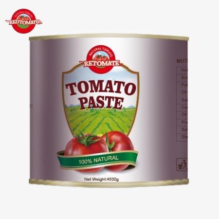 Introdução Para 2024: 4,5 kg de pasta de tomate orgânica asséptica fácil de abrir com 28-30% de concentração dupla de Brix