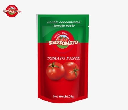A pasta de tomate de 50g em sachet de pé cumpre com os padrões ISO HACCP e BRC