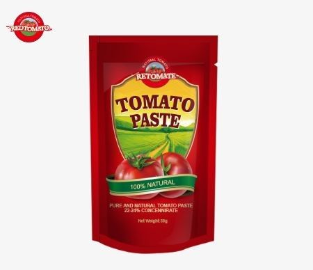 A pasta de tomate de 50g em sachet de pé atende às normas ISO HACCP e BRC garantindo a conformidade com os preços de fábrica