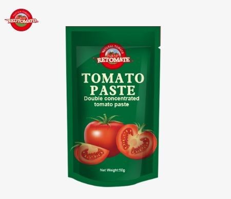Nosso saco de pasta de tomate de 50g cumpre com os padrões ISO HACCP e BRC garantindo a adesão ao preço de fábrica
