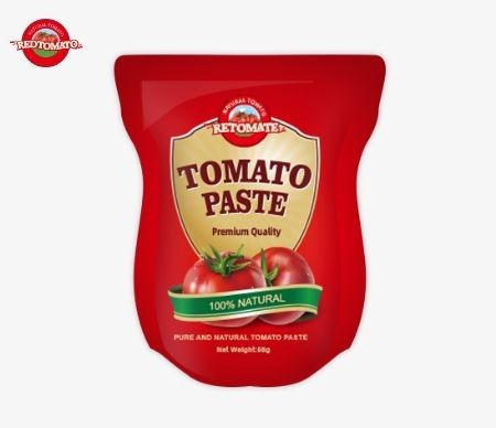 56 g Saco de pasta de tomate duplamente concentrada, de pureza entre 28% e 100%