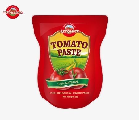 56 g Saquete de tomate com concentrações de 28-30% 22-24% e 18-20%