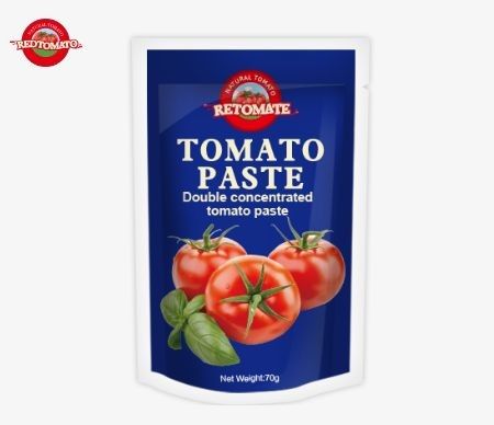 Preço da fábrica Custom Impresso Stand Up Sack 70g Tomate Paste Sachet Food Packaging Sack
