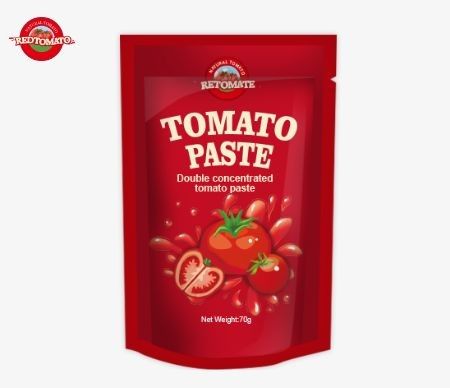 Bolsas de 70g de pasta de tomate para embalagem de alimentos com impressão personalizada