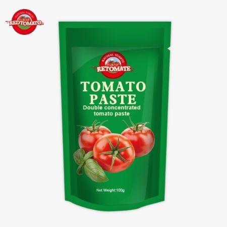Pasta de tomate de 100g de alta qualidade proveniente de uma fábrica de renome na China.