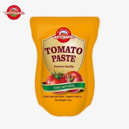 113g Em Saquete de Tomate em Stand-Up Fábrica de Pasta ISO HACCP BRC E FDA Padrão de Produção