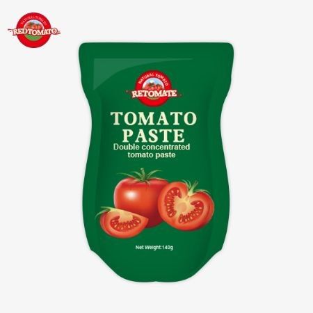 140g de pasta de tomate doce e azedo, disponível em 30% a 100% de pureza